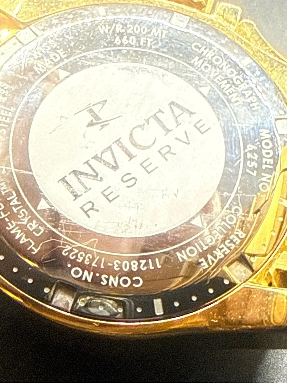 Invicta Reserve Excursion model 6257 New Battery!! Mother of Pearl